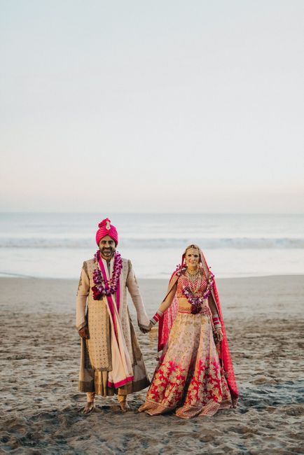 Beautiful Bali Multi-Cultural Beach Wedding With A Bride In Red!