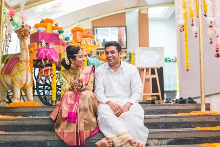A Quirky Chennai Engagement With Oodles of Color
