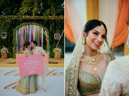 Elegant Delhi Wedding With Adorable Details and DIYs!