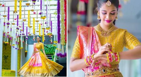 Pretty Hyderabad Wedding With Gorgeous Kanjeevarams & Delish Lehengas!