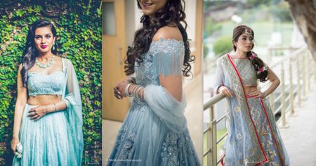 11 Real Brides That Won Our Hearts With Their Powder Blue Lehengas!