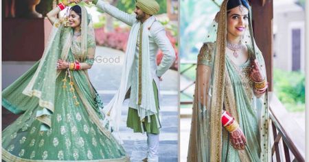 Glam Goa Wedding With A Bride In A Summery Mint Green!