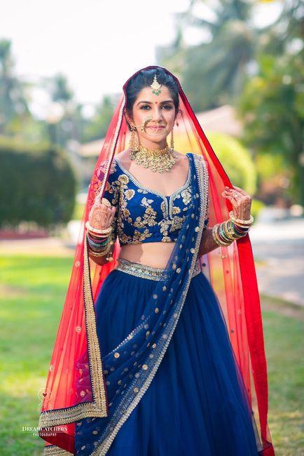 Pretty Mumbai Wedding With A Bride In An Unconventional Blue Lehenga!