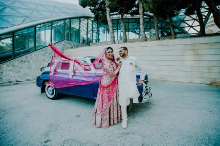 First Indian Destination Wedding In Azerbaijan With A Bride In A Pink And Silver Lehenga