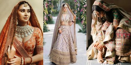 Most Offbeat & Unique Sabyasachi Lehenga Colours Spotted On Real Brides