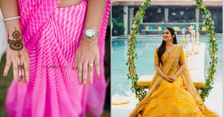 Raiding Your Mom's Closet- Here's How You Can Use Her Leheriya Sarees For The Wedding Week!