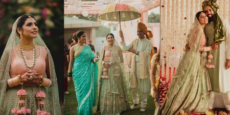A Pastel Themed, Intimate Delhi Wedding With The Couple In Gorgeously Coordinated Outfits