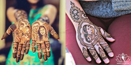 Portrait Mehndi Designs: The Best Ones We’ve Spotted On Real Brides!