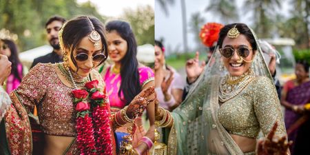 A Quick Guide Wearing Shades With Your Bridal Lehenga: 10 Brides Who Nailed It!
