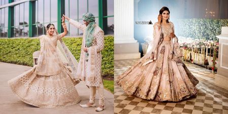 The Prettiest Nude-Coloured Lehengas We Spotted Off Late!