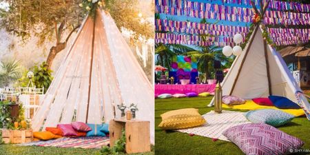 Adorable Teepee Tent Set Ups For Your Mehendi & Haldi!