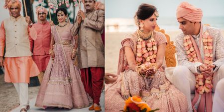 A Drop-Dead Gorgeous Goa Wedding With A Bride In A Uniquely Hued Lehenga!