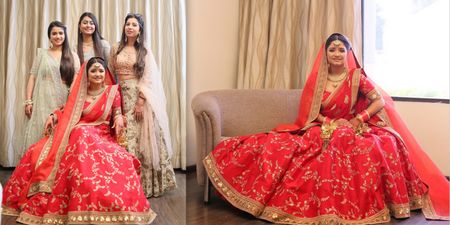 An Intimate Delhi Wedding With A Bride In A Timeless Red Lehenga!