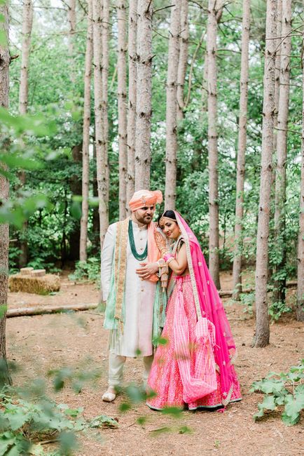 A Cross Culture Wedding With Stunning Decor And A Bride In Pink & Blue Lehenga