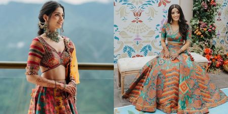 The Coolest Boho-Chic Lehengas We Spotted On Real Brides!