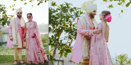A Stunning Dusk Wedding In Kerala With The Bride In A Gorgeous Peach & Ivory Lehenga