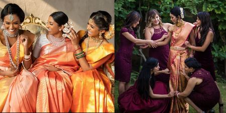 Listen up #SouthIndianBrides! You'd Want To Bookmark These Fun Bride And Bridesmaids Photos.