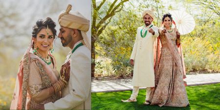 A Charming Desert Wedding With Striking Decor And A Bride In Shell Pink!