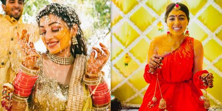 Brides Who Broke The Norm Of Wearing Yellow On Haldi! You'll Love The Colors They Wore.
