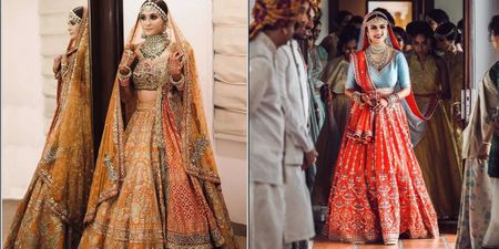15+ Different Shades Of Orange We Spotted In Bridal Outfits!