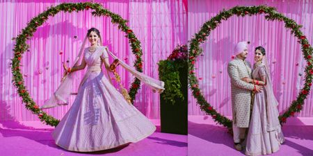 A Pastel Hued Delhi Wedding With A Bride In Self Designed Outfits