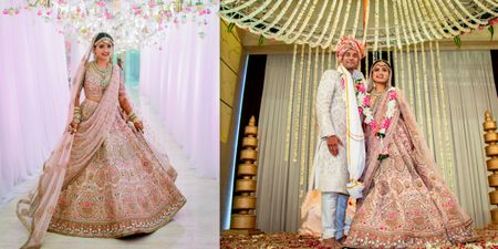 A Pink-Themed Mumbai Wedding With A Bride In A Gorgeous Pastel Lehenga