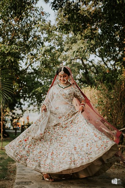 A Pretty Corbett Wedding With A Bride In A Stunning Floral Lehenga