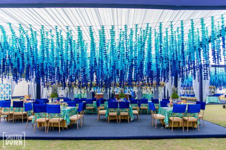 This Wedding Function Had The Most Striking 'Blue Pottery' Theme Decor!