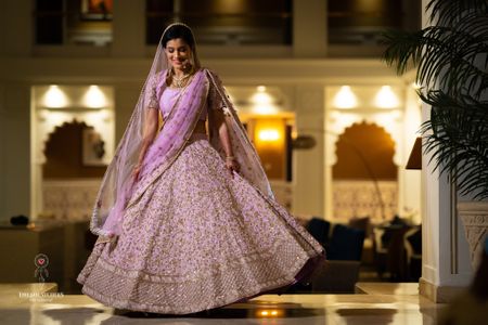 A Dreamy Wedding With The Bride In A Lilac Lehenga