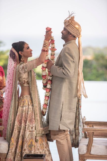 An Intimate Wedding With The Bride In A Glimmering Gold Lehenga