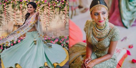 Prettiest Mint Green Lehengas That We Spotted On Real Brides!
