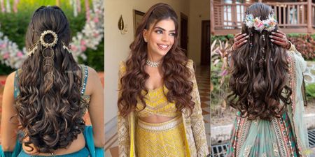 Easy Half Updo Hairstyles For That Dreamy Mehndi Look