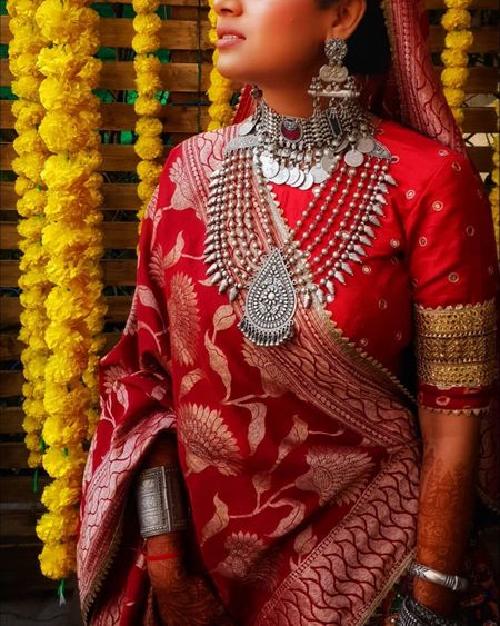 5 Brides Who Wore The Prettiest Silver Jewellery!