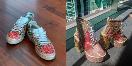 Talk About Quirky! This Bride & Groom Wore Cool Customised Wedding Shoes!