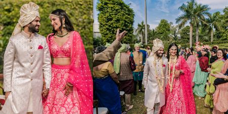 Intimate Delhi Wedding With A Bubblegum Pink Bridal Lehenga