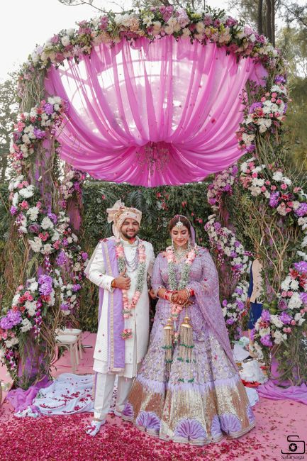 A Lavender Wedding Where The Decor Was Inspired By The Bridal Lehenga