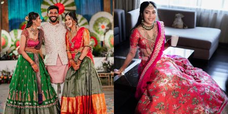 The Most Gorgeous South Indian Lehenga Saree Designs We Spotted!