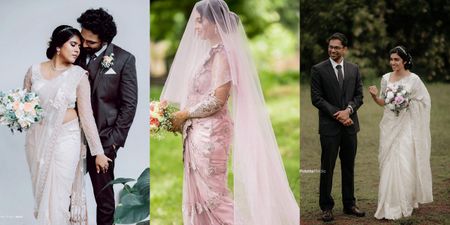 20+ Christian Brides Who Donned The Most Breathtaking Sarees!