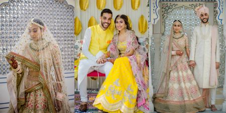 Royal Jaipur Wedding With A Couple In Voguish Outfits
