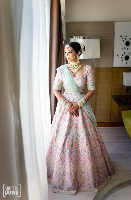 An Intimate Agra Wedding With A Pastel Floral Bridal Lehenga
