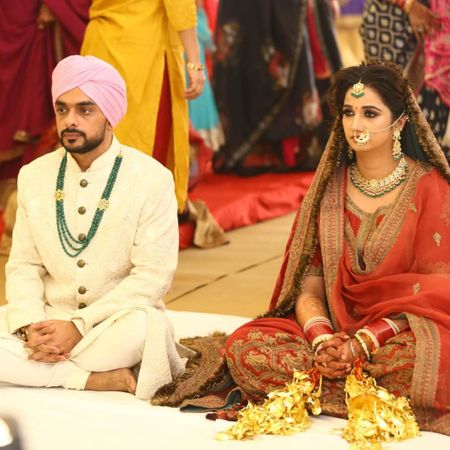 Delhi Wedding With Gorgeous Decor & A Traditional Sikh Outfit