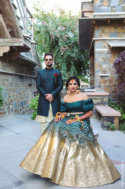 An Udaipur Wedding With The Bride In A Stunning Mehendi Outfit