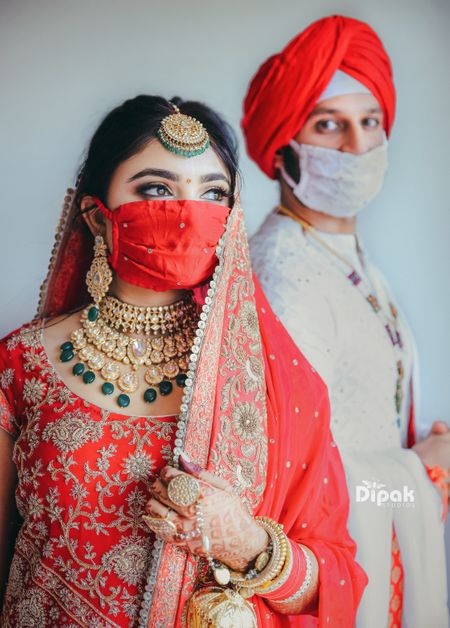 A Lockdown Delhi Wedding With The Bride In A Sharara