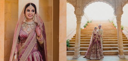 A Breathtaking Jaisalmer Wedding With The Bride In Turkish Rose Lehenga