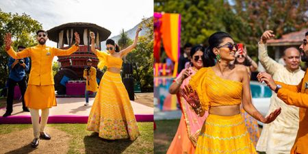 This Bride Got Her Mehendi Outfit Customised To Match Her Groom's- All Online!