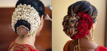 These Brides Show You How To Ace The Flowers Game For A Bridal Bun