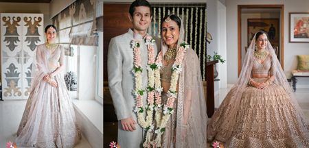 Gorgeous Mumbai Home Wedding With The Bride & Groom In Pastels