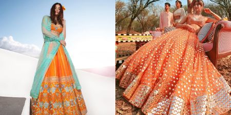 Tangerine Is Our New Colour Crush For Lehengas!