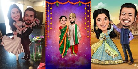 This Artist Converts Your Wedding Photos Into Caricatures For A Quirky Souvenir