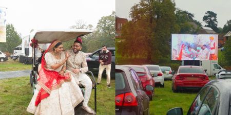 #NextLevelVirtual: This Couple Had A 'Drive In Wedding' Like The Movies!